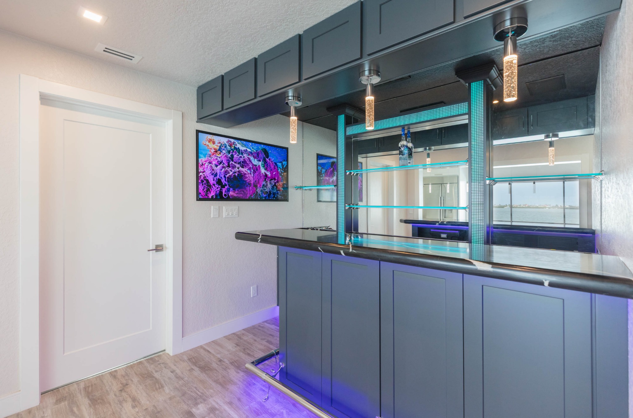 Illuminated custom lounge bar