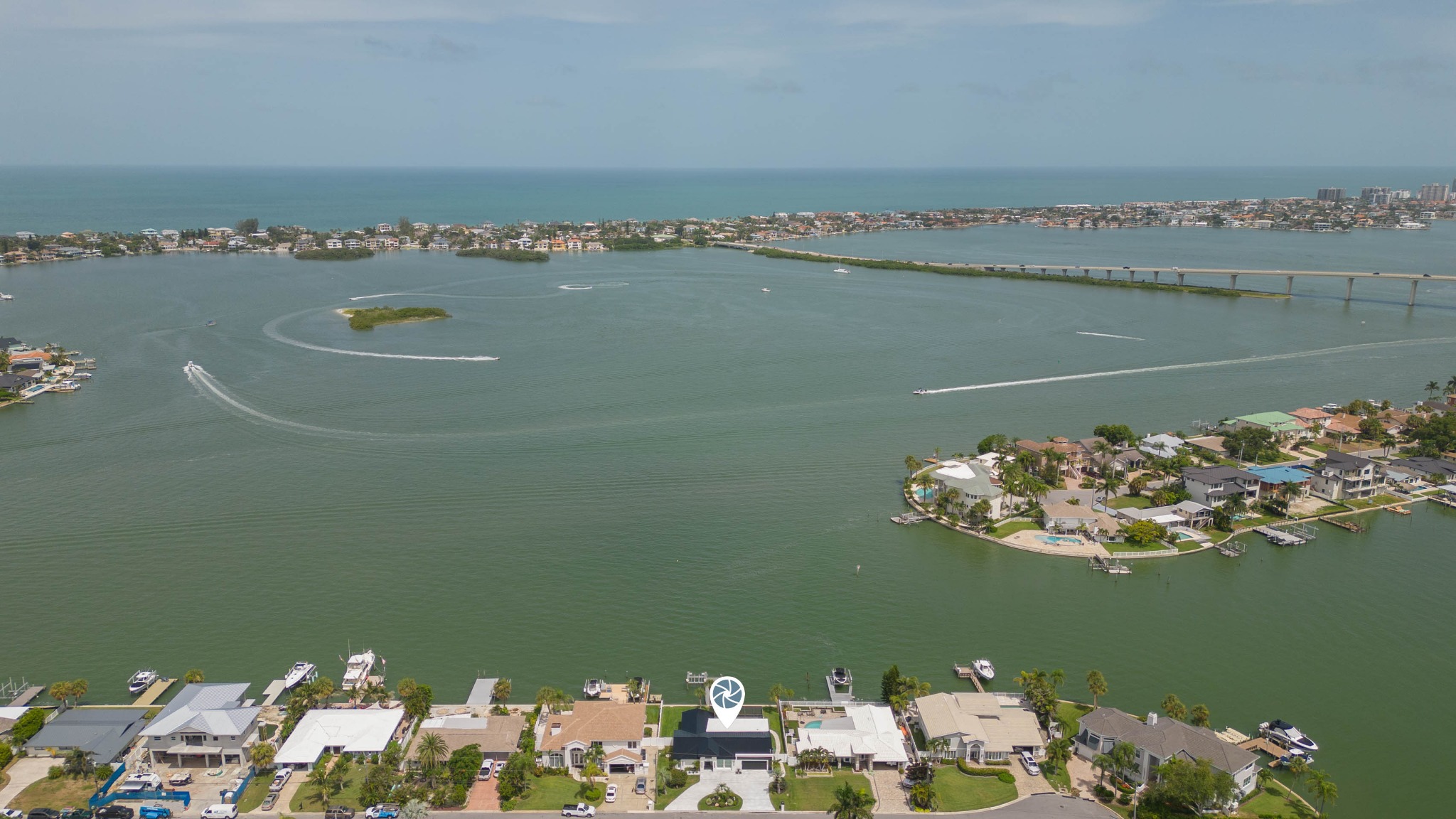 Aerial view of Harbor Bluffs and the Intracoastal Waterway